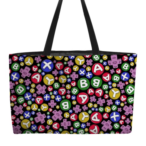 Video Game Controller Buttons Pattern Weekender Tote