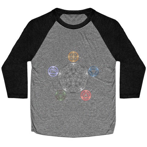 Witch's Elements In Balance Baseball Tee