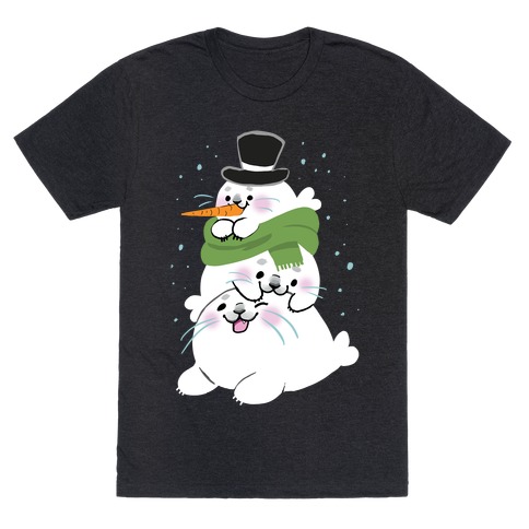 Seal Stack Snowman T-Shirt