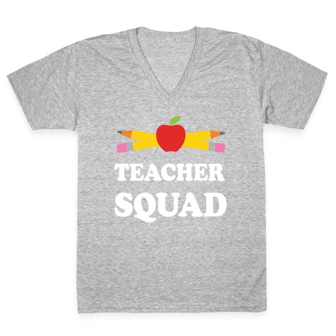 Teacher Squad V-Neck Tee Shirt