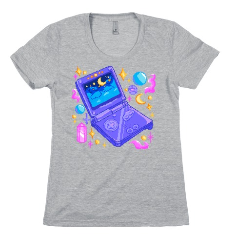 Pixelated Witchy Game Boy Womens T-Shirt