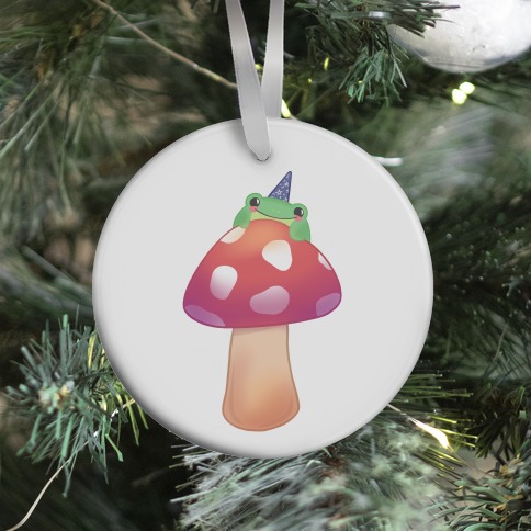 Magic Mushroom Frog Ornament