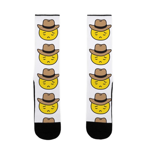 Sad Cowboy Emoji Sock