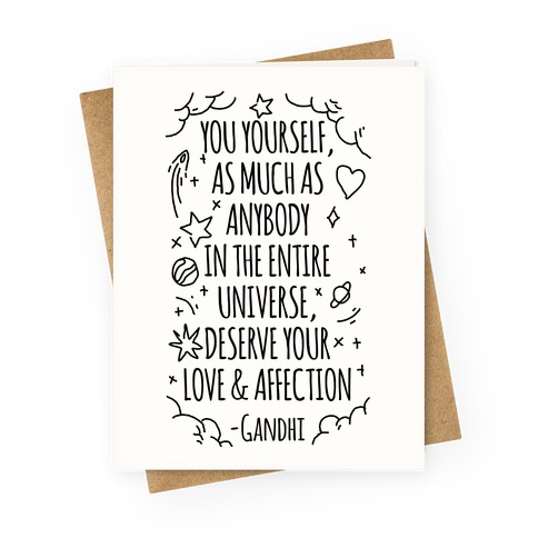Love Yourself Gandhi Quote Greeting Card