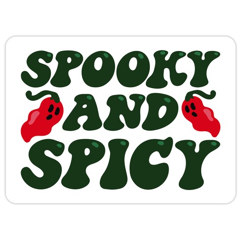 Spooky and Spicy Ghost Peppers Die Cut Sticker