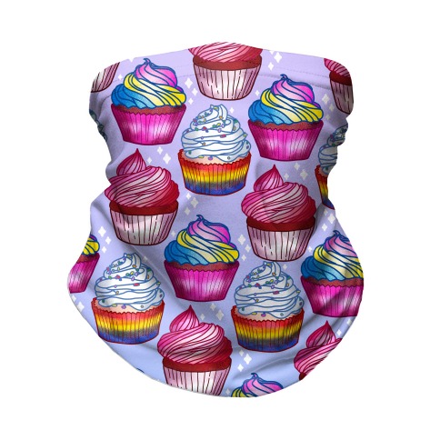 LGBTQ+ Cupcakes Pattern Neck Gaiter