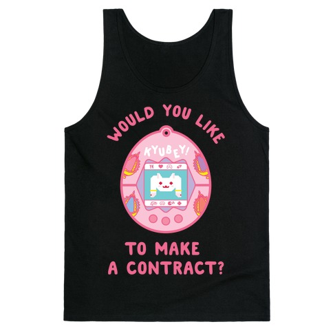 Kyubey Digital Pet Would You Like To Make a Contract? Tank Top