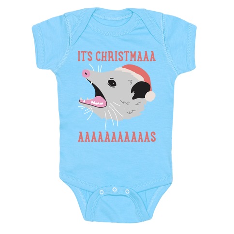 It's Christmas Screaming Opossum Baby One-Piece