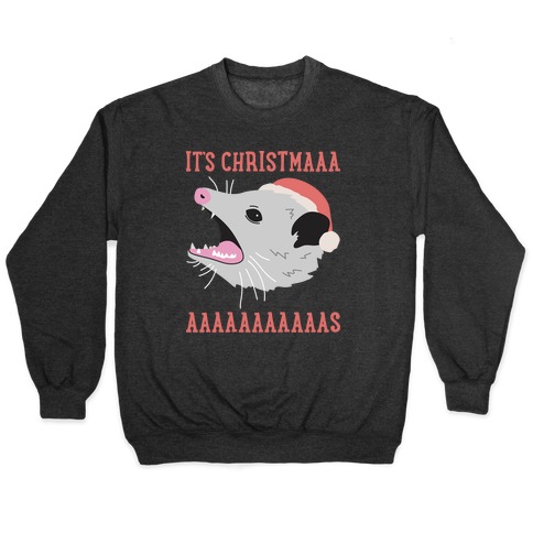 It's Christmas Screaming Opossum Pullover
