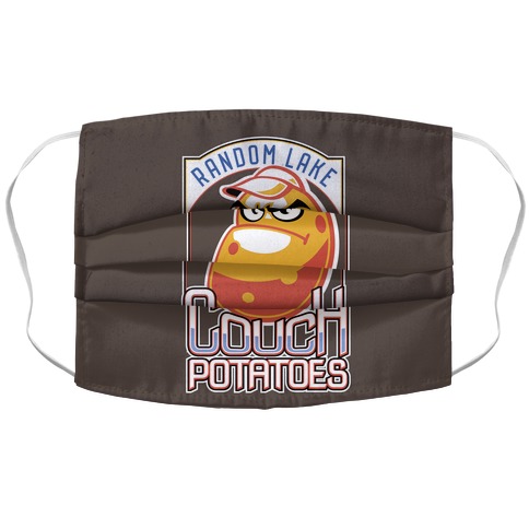 Couch Potatoes Fake Sports Team Accordion Face Mask