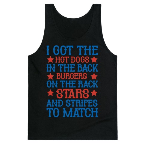 Old Town Road Fourth of July Parody White Print Tank Top