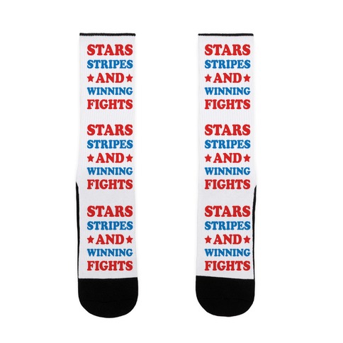 Stars Stripes And Winning Fights Sock