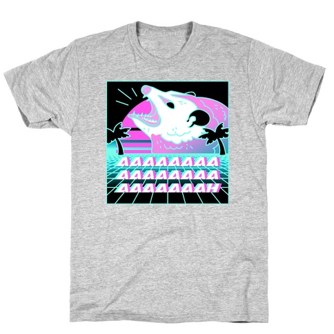 Screaming Retrowave Possum T-Shirt