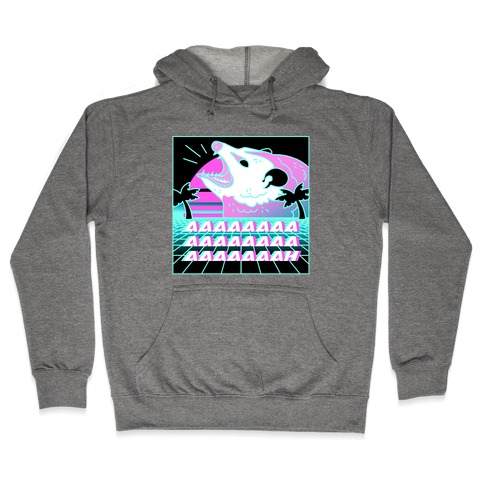 Screaming Retrowave Possum Hooded Sweatshirt