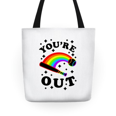 You're Out (Gay Baseball Pride) Tote