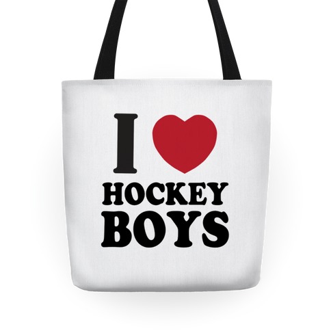 I Love Hockey Boys Tote