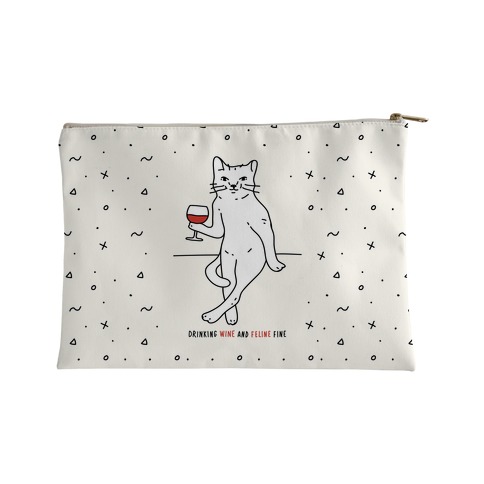Drinking Wine And Feline Fine Accessory Bag