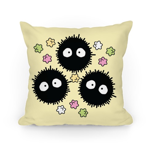 A Trio Of Soot Sprites Pillow