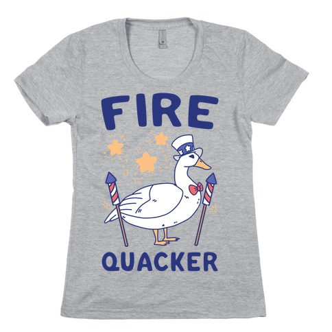 Fire Quacker Womens T-Shirt
