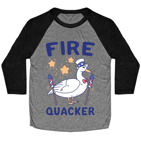 Fire Quacker Baseball Tee
