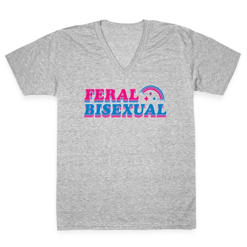 Feral Bisexual V-Neck Tee Shirt