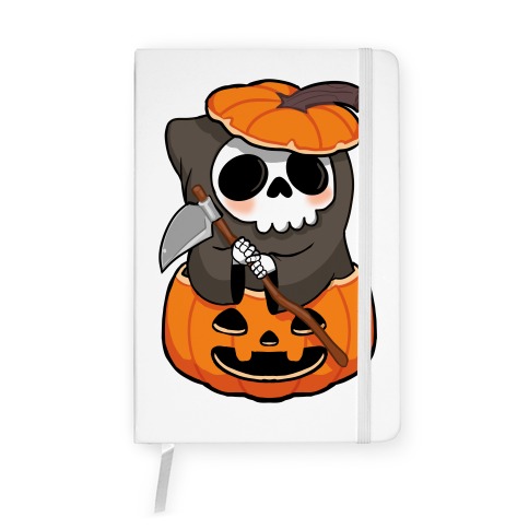 Cute Halloween Grim Reaper Notebook
