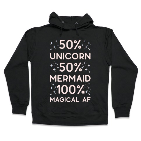 50% Unicorn 50% Mermaid Hooded Sweatshirt