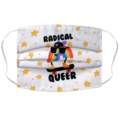Radical Queer Rainbow Accordion Face Mask