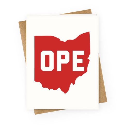 Ope Ohio Greeting Card