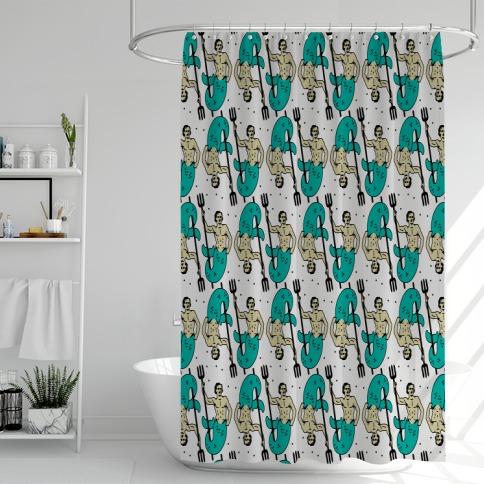 POEseidon Pattern Shower Curtain
