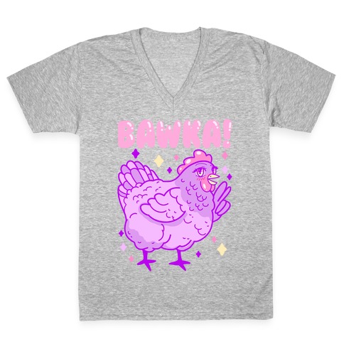 Bawka! Chicken V-Neck Tee Shirt
