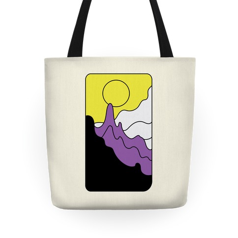 Groovy Pride Flag Landscapes: Nonbinary Flag Tote