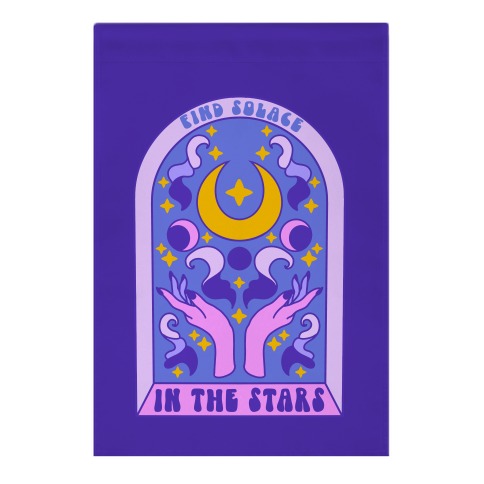 Find Solace In The Stars Garden Flag