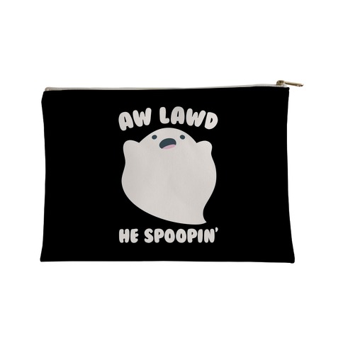 Aw Lawd He Spoopin' Ghost Parody White Print Accessory Bag