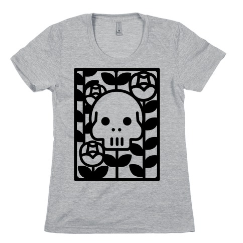 Flower Skull Womens T-Shirt