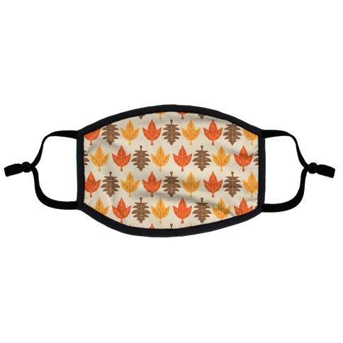 Autumn Leaves Pattern Flat Face Mask