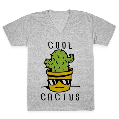 Cool Cactus V-Neck Tee Shirt