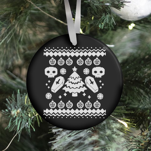 Goth Xmas Ugly Sweater Ornament