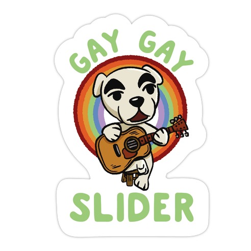 Gay gay slider lgbtq KK Slider Die Cut Sticker