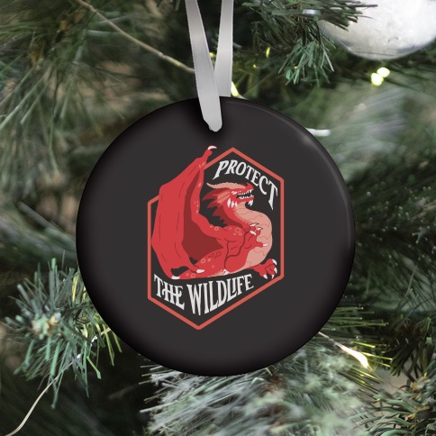 Protect The Wildlife Red Dragon Ornament