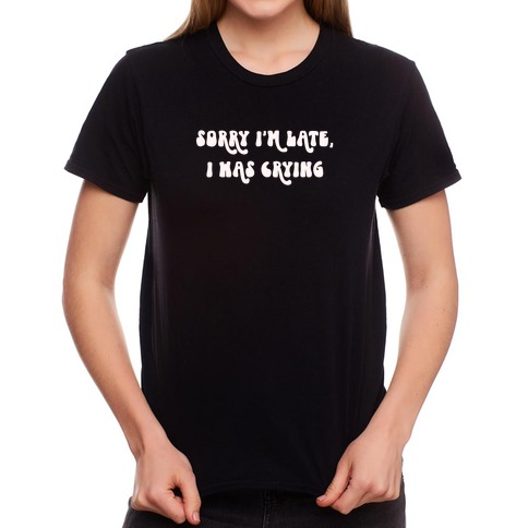 Sorry I'm Late T-Shirt // Funny T-Shirt // Baseball Tee // Casual