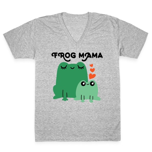 Frog Mama V-Neck Tee Shirt
