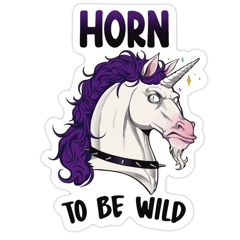 Horn To Be Wild Die Cut Sticker