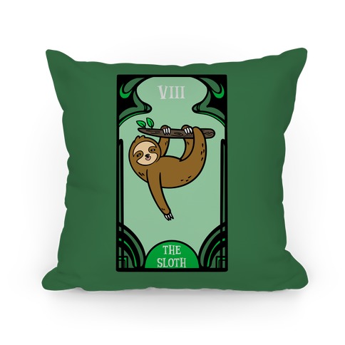 The Sloth Tarot Card Pillow