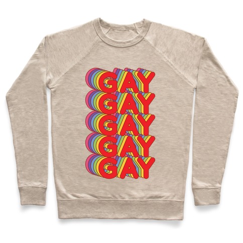 Gay Retro Rainbow Pullover