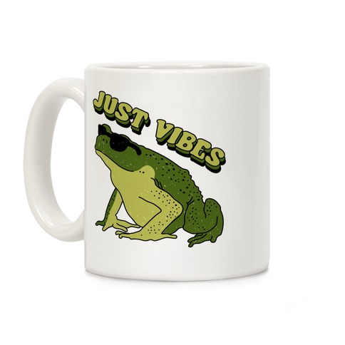 Just Vibes Frog Coffee Mug