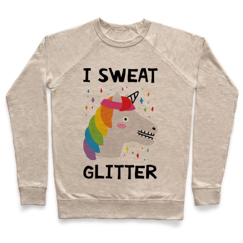 I Sweat Glitter Unicorn Pullover