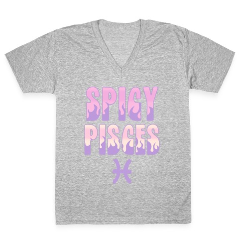 Spicy Pisces V-Neck Tee Shirt