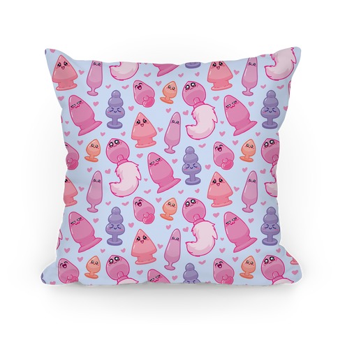 Kawaii Buttplug Pattern Pillow