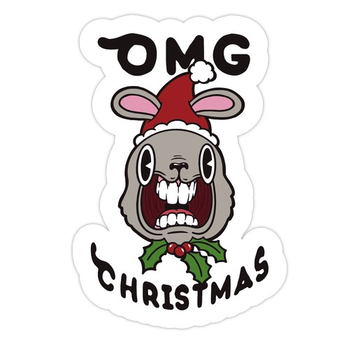 Omg Christmas Die Cut Sticker